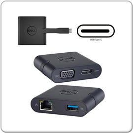 DELL DA200 Mini Adapter Docking für Dell Tablet-PC und Notebooks
