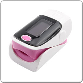 Tragbare Finger Pulse Oximeter Weiß/Pink mit 1.1"(2.79 cm) Bildschirm