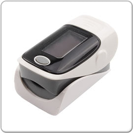 Tragbare Finger Pulse Oximeter Weiß/Schwarz mit 1.1"(2.79 cm) Bildschirm