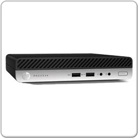 HP ProDesk 400 G3 Mini, Core i5-7500T - 2.7GHz, 8GB, 256GB, WLAN, BT, Win 10 Pro