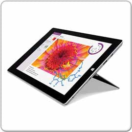 Microsoft Surface Pro 3, Core i7-4650U - 1.7GHz, 8GB, 256GB SSD, *defekter Akku*