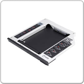 Second HDD Caddy SATA Einbaurahmen für DELL Latitude E Serie & Precision M Serie